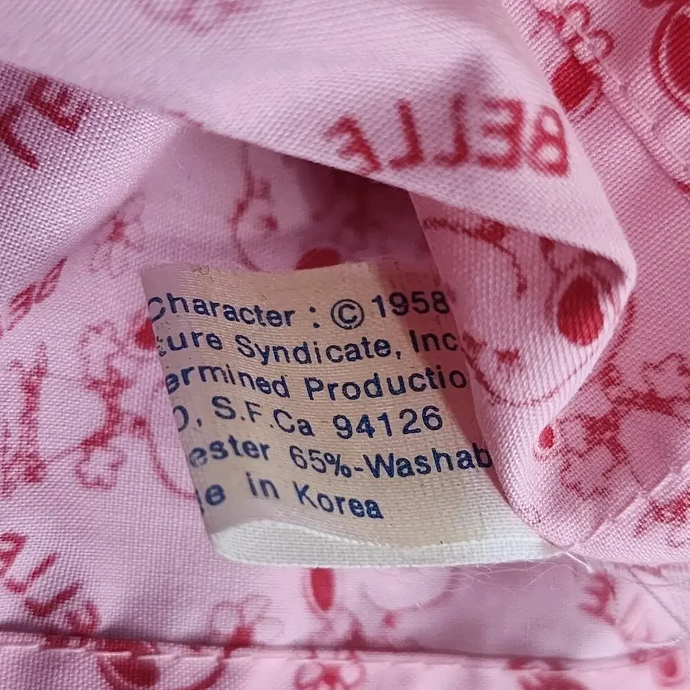 Vtg Peanuts Snoopy Belle Pink and Red Doll Dress United Feature 1958